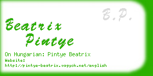 beatrix pintye business card